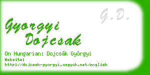 gyorgyi dojcsak business card